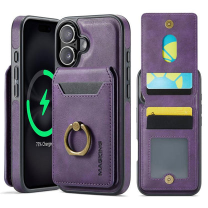 For iPhone 17 MAGKING K1 MagSafe Detachable Wallet RFID Back Cover Phone Case(Purple) by MAGKING