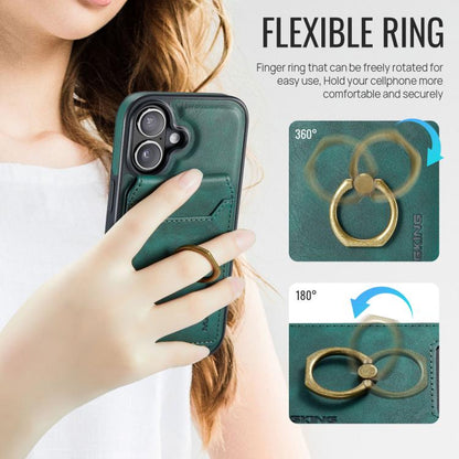 For iPhone 17 MAGKING K1 MagSafe Detachable Wallet RFID Back Cover Phone Case(Green) by MAGKING