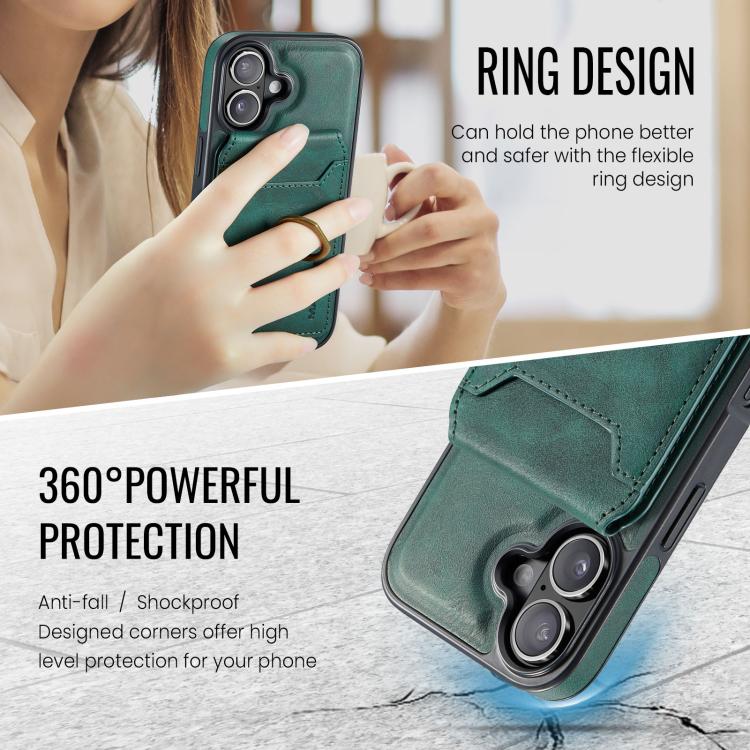 For iPhone 17 MAGKING K1 MagSafe Detachable Wallet RFID Back Cover Phone Case(Green) by MAGKING