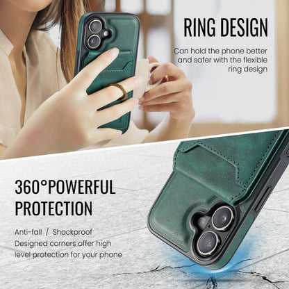 For iPhone 17 MAGKING K1 MagSafe Detachable Wallet RFID Back Cover Phone Case(Green) by MAGKING