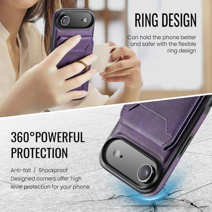 For iPhone Air MAGKING K1 MagSafe Detachable Wallet RFID Back Cover Phone Case(Purple) by MAGKING