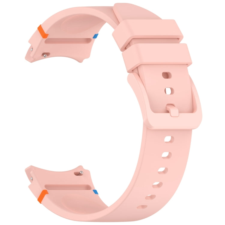 For Samsung Galaxy Watch 7 40 / 44mm Official Solid Color Stitched Silicone Watch Band(Pink) by bashfashion