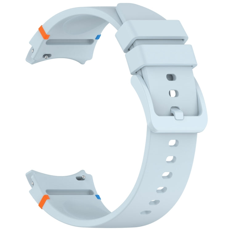 For Samsung Galaxy Watch 7 40 / 44mm Official Solid Color Stitched Silicone Watch Band(Light Blue) by bashfashion