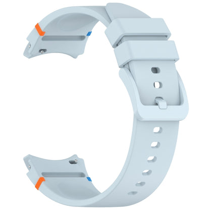 For Samsung Galaxy Watch 7 40 / 44mm Official Solid Color Stitched Silicone Watch Band(Light Blue) by bashfashion