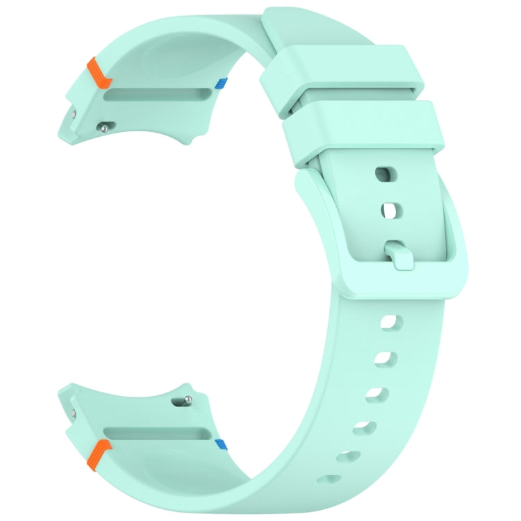 For Samsung Galaxy Watch 7 40 / 44mm Official Solid Color Stitched Silicone Watch Band(Teal) by bashfashion