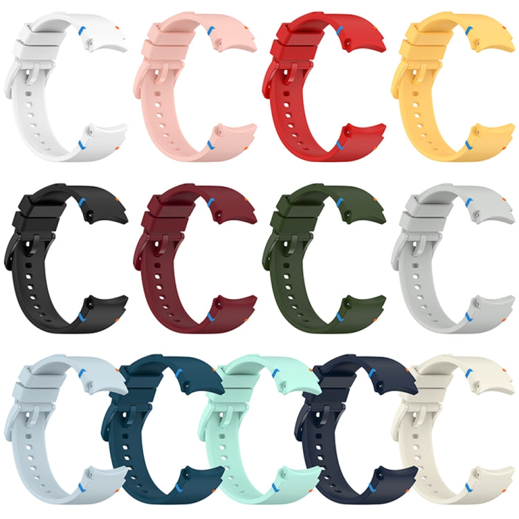 For Samsung Galaxy Watch 7 40 / 44mm Official Solid Color Stitched Silicone Watch Band(Light Blue) by bashfashion