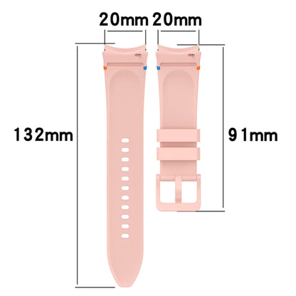 For Samsung Galaxy Watch 7 40 / 44mm Official Solid Color Stitched Silicone Watch Band(Creamy White) by bashfashion