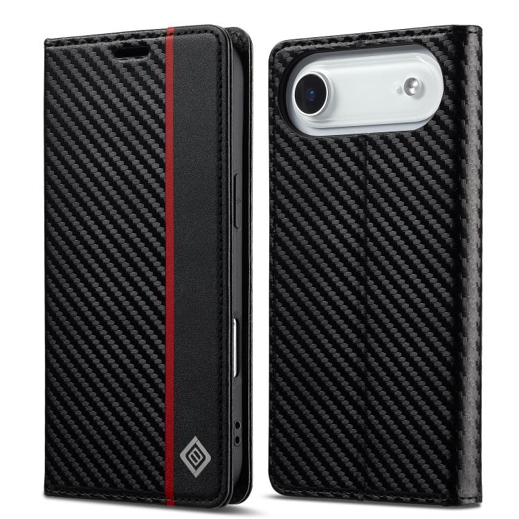 For iPhone Air LC.IMEEKE Carbon Fiber Leather Phone Case(Vertical Black) by LC.IMEEKE