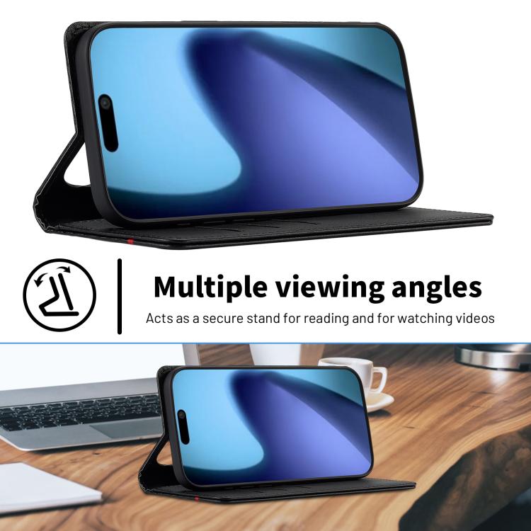 For iPhone Air LC.IMEEKE Carbon Fiber Leather Phone Case(Vertical Black) by LC.IMEEKE