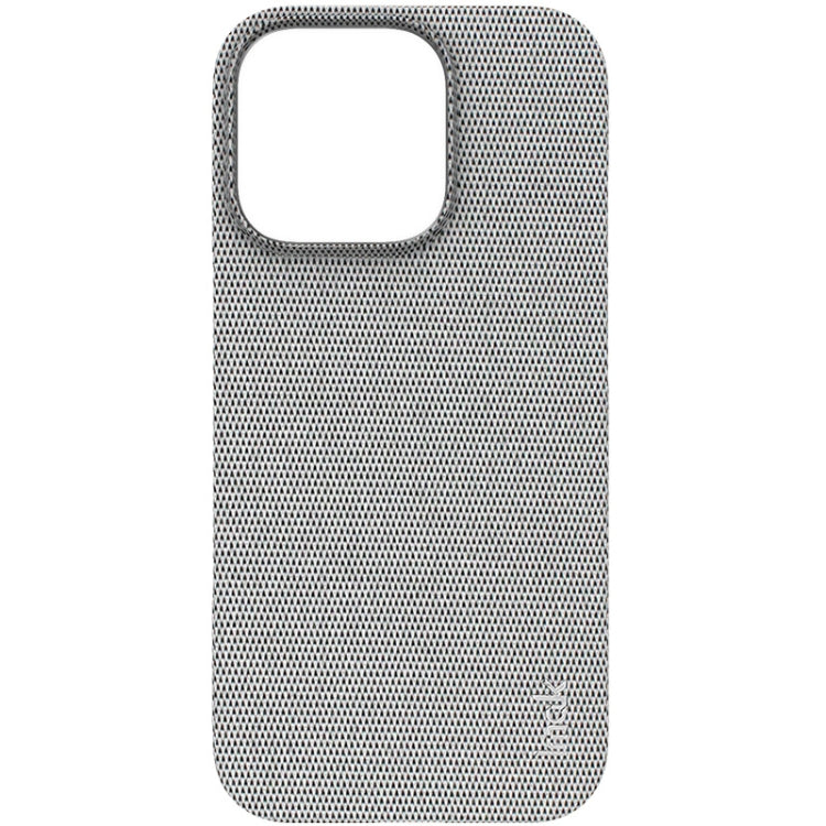 For iPhone 16 Pro Max imak Ruiyi Series Cloth Texture PU + PC Phone Case(Light Grey) by imak