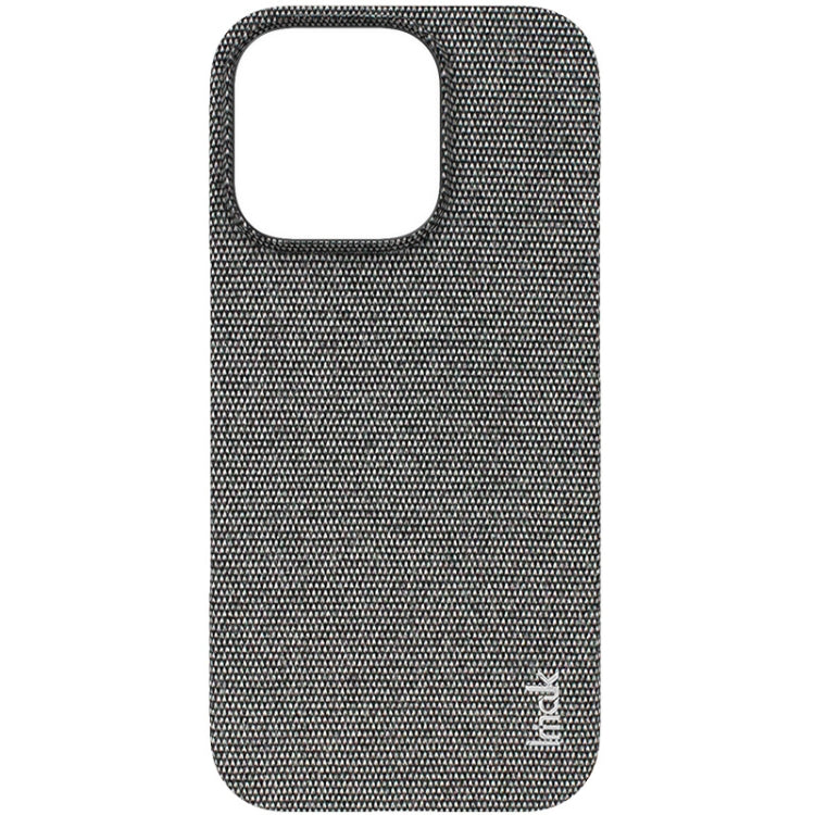 For iPhone 16 Pro Max imak Ruiyi Series Cloth Texture PU + PC Phone Case(Dark Grey) by imak
