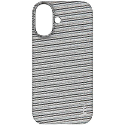 For iPhone 16 imak Ruiyi Series Cloth Texture PU + PC Phone Case(Light Grey) by imak