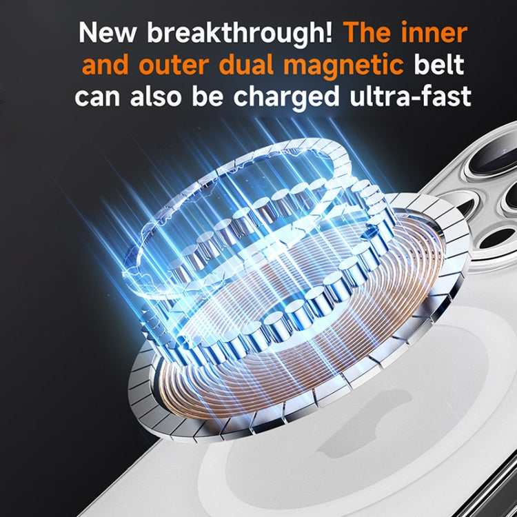 For iPhone 17 Pro Max SULADA Crystal Sand Series Electroplating Frosted MagSafe Magnetic Phone Case(Transparent) by SULADA