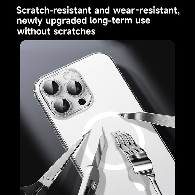 For iPhone 17 Pro Max SULADA Crystal Sand Series Electroplating Frosted MagSafe Magnetic Phone Case(Transparent) by SULADA