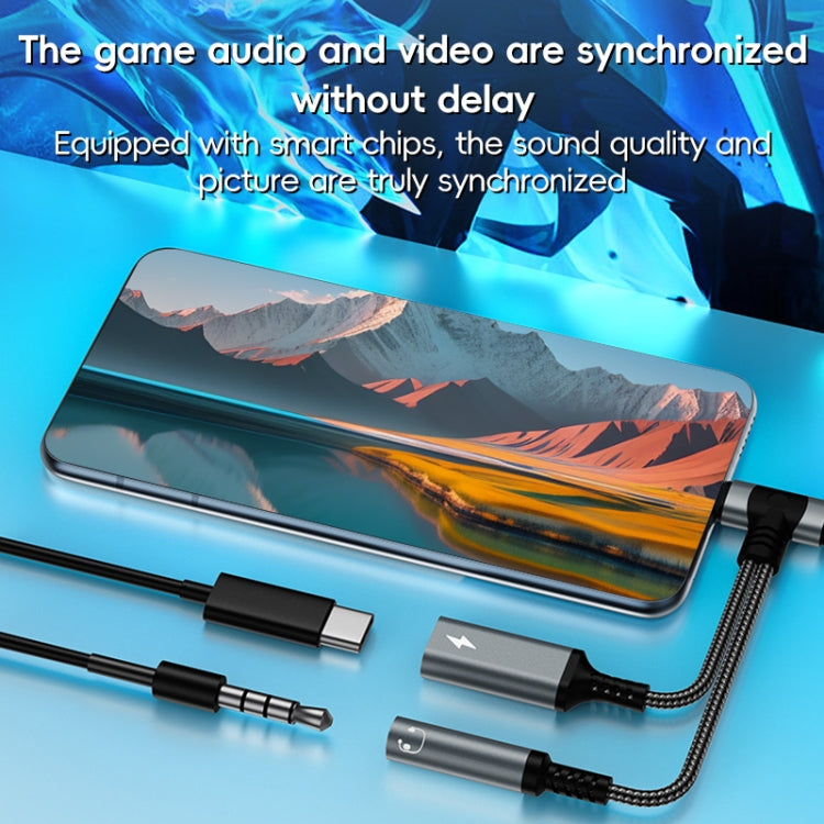 4 in 1 8 Pin / Type-C to Type-C, 3.5mm Audio Adapter Cable(Red) by bashfashion