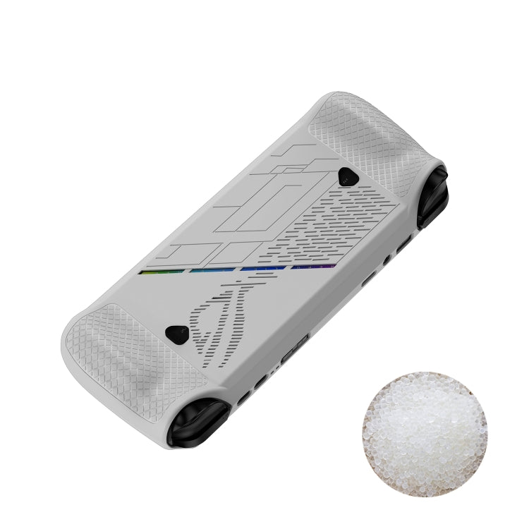 For ASUS ROG Ally X Game Console Silicone Protective Case(White) by bashfashion