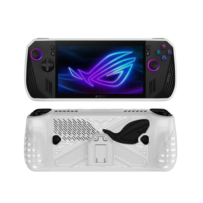 For ASUS ROG Ally X Game Console TPU Protective Case with Stand(White) by bashfashion