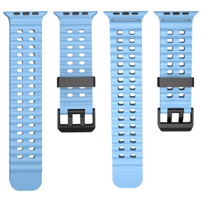 For Apple Watch Ultra 2 49mm Ocean Dual-Row Hole Silicone Watch Band(Alfalfa) by bashfashion