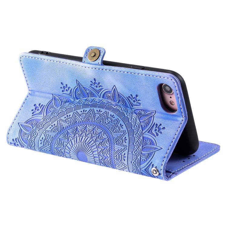 For iPhone 16e Skin Feel Totem Embossed Leather Phone Case(Purple) by bashfashion