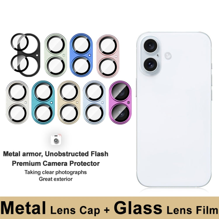 For iPhone 16 / 16 Plus IMAK Metal Armor Premium Camera Protector Film(Black) by imak