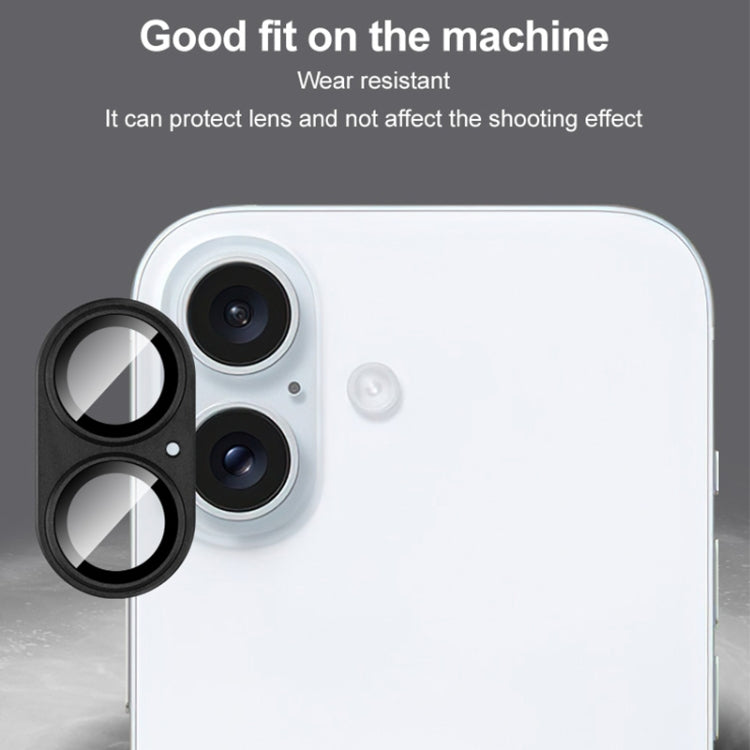 For iPhone 16 / 16 Plus IMAK Metal Armor Premium Camera Protector Film(Black) by imak