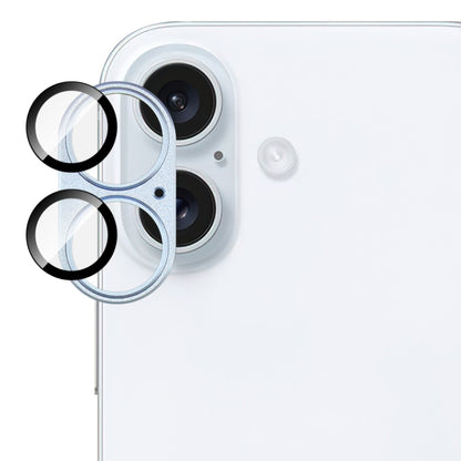 For iPhone 16 / 16 Plus IMAK Metal Armor Premium Camera Protector Film(Light Blue) by imak