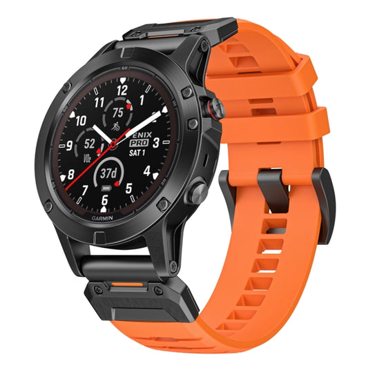 For Garmin Fenix 7X Fluororubber Quick Release Watch Band(Orange) by bashfashion
