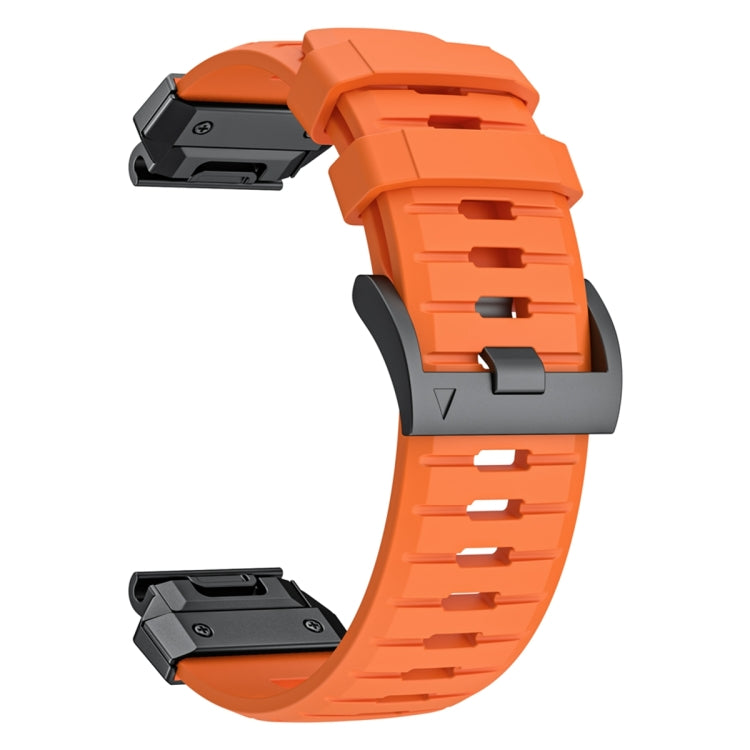 For Garmin Fenix 7X Fluororubber Quick Release Watch Band(Orange) by bashfashion