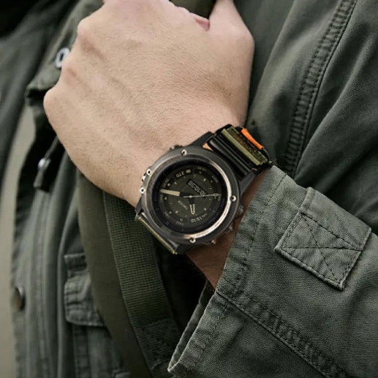 For Garmin Fenix 7X Nylon Loop Hook And Loop Fastener Quick Release Watch Band(Black) by bashfashion