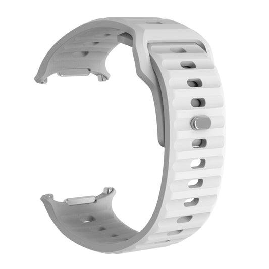 For Samsung Galaxy Watch Ultra 47mm / Ultra 2025 Wavy Texture Silicone Watch Band(White) by bashfashion