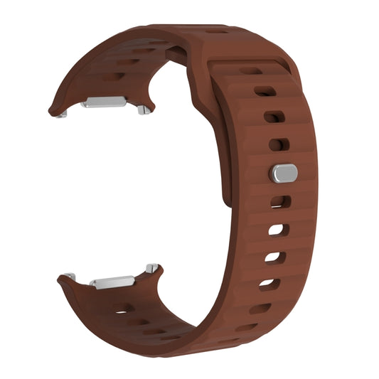 For Samsung Galaxy Watch Ultra 47mm / Ultra 2025 Wavy Texture Silicone Watch Band(Brown) by bashfashion