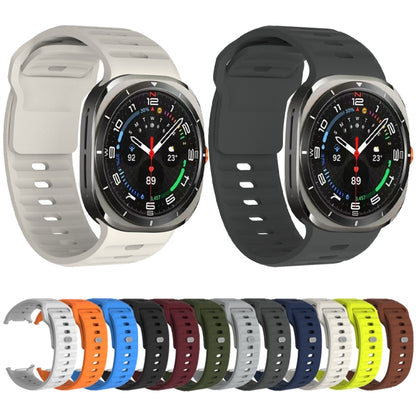 For Samsung Galaxy Watch Ultra 47mm / Ultra 2025 Wavy Texture Silicone Watch Band(Black) by bashfashion