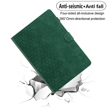 For iPad mini 5 / 4 / 3 / 2 / 1 Honeycomb Embossed Leather Smart Tablet Case(Green) by bashfashion