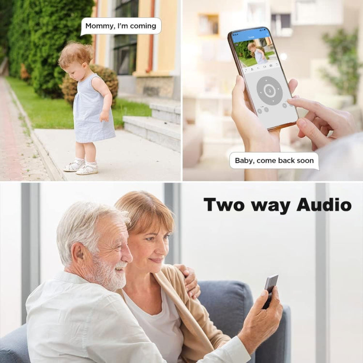 SriHome SH061 2MP AI Humanoid Tracking Infrared Night Vision Camera(EU Plug) by SriHome