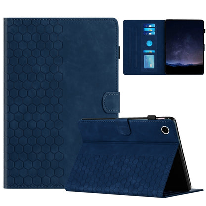 For Samsung Galaxy Tab A11 / A9 Honeycomb Embossed Leather Smart Tablet Case(Blue) by bashfashion