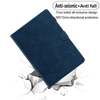 For Samsung Galaxy Tab A7 Lite T220 Honeycomb Embossed Leather Tablet Case(Blue) by bashfashion