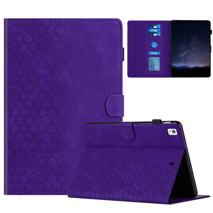 For Samsung Galaxy Tab A7 Lite T220 Honeycomb Embossed Leather Tablet Case(Purple) by bashfashion