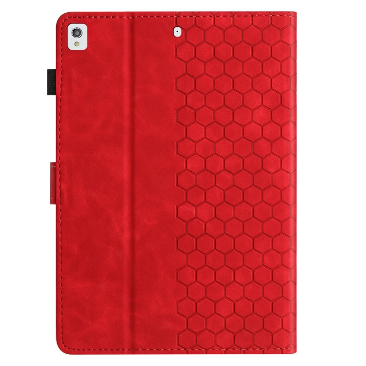 For Samsung Galaxy Tab A7 Lite T220 Honeycomb Embossed Leather Tablet Case(Red) by bashfashion