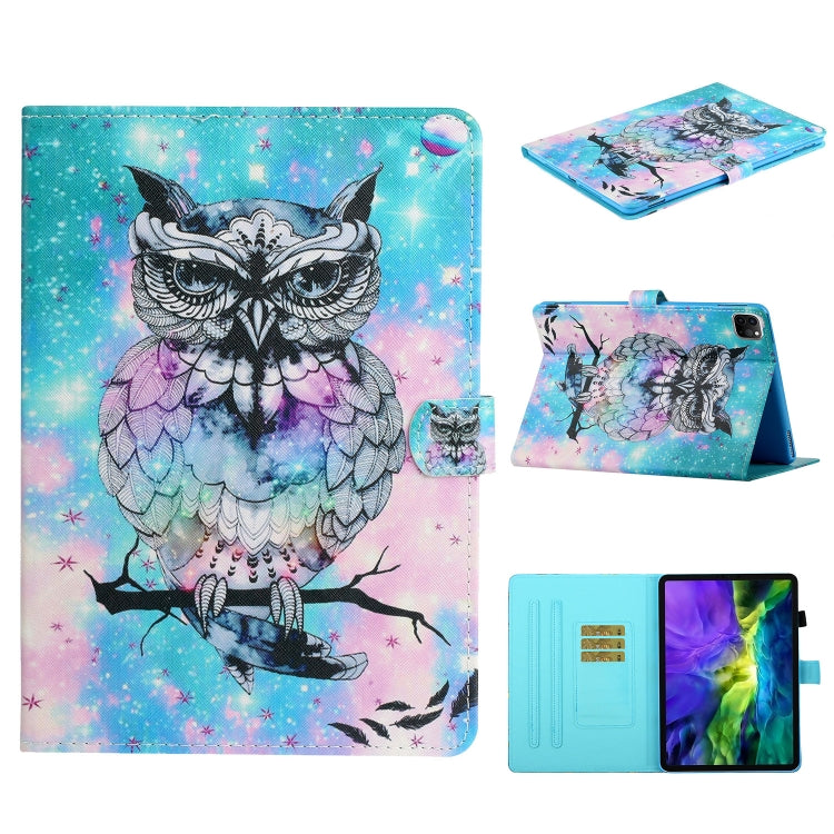 For iPad Pro 11 2025 / 2024 Colored Drawing Pattern Flip Leather Smart Tablet Case(Owl) by bashfashion