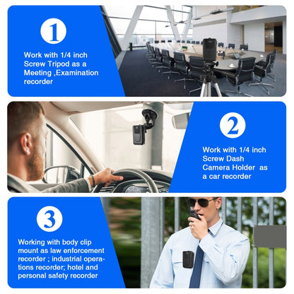 870B 1080P Portable Multifunctional Wearable Camera(Black) by bashfashion