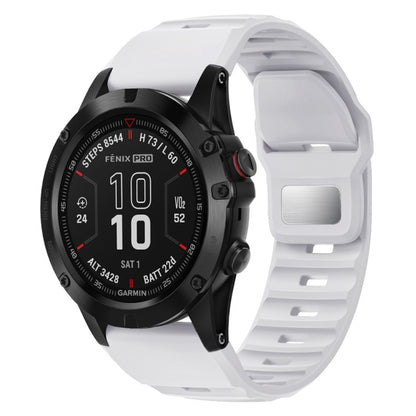 For Garmin Fenix 7X / 7X Pro Rough Style Silicone Quick Release Watch Band(White) by bashfashion