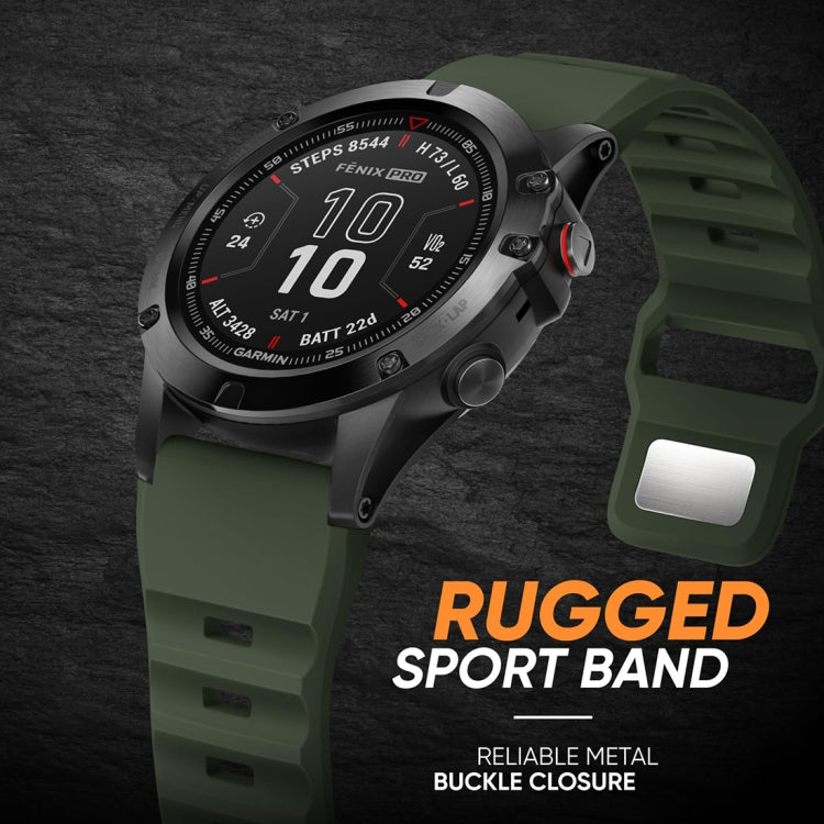 For Garmin Fenix 7X / 7X Pro Rough Style Silicone Quick Release Watch Band(White) by bashfashion