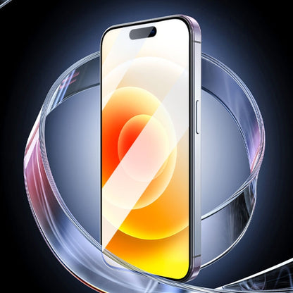 For iPhone 15 WK WTP-085 Speedy Series Dust-free Warehouse Anti-peeping Tempered Glass Film by WK