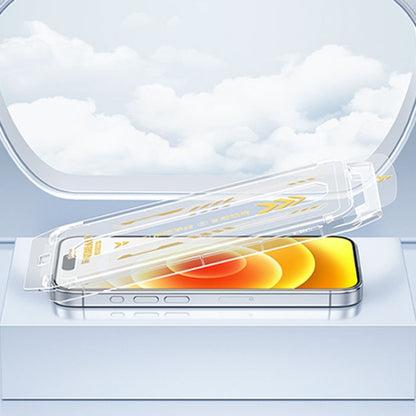 For iPhone 15 WK WTP-085 Speedy Series Dust-free Warehouse Anti-peeping Tempered Glass Film by WK