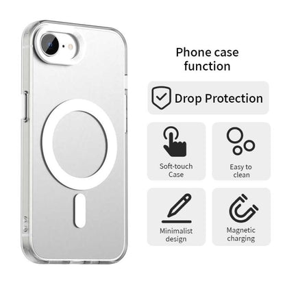 For iPhone 16e Candy Magsafe PC Hybrid TPU Phone Case(White) by bashfashion