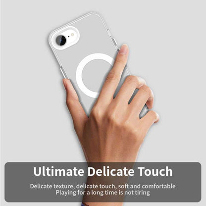 For iPhone 16e Candy Magsafe PC Hybrid TPU Phone Case(White) by bashfashion