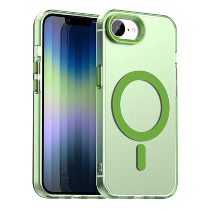 For iPhone 16e Candy Magsafe PC Hybrid TPU Phone Case(Green) by bashfashion