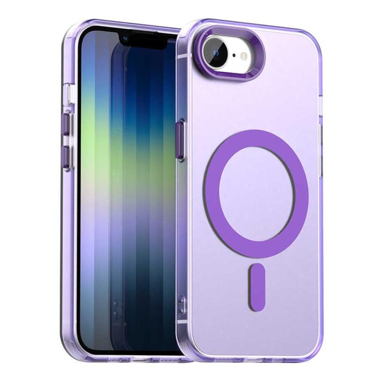 For iPhone 16e Candy Magsafe PC Hybrid TPU Phone Case(Purple) by bashfashion