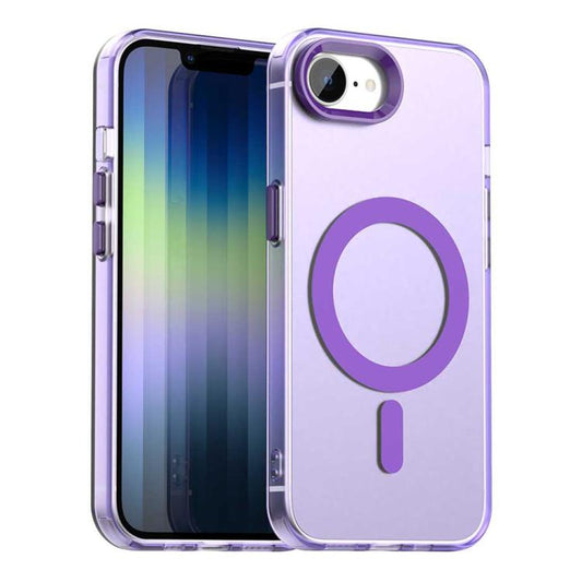 For iPhone 16e Candy Magsafe PC Hybrid TPU Phone Case(Purple) by bashfashion