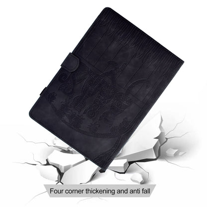 For Samsung Galaxy Tab S8 / S7 Cats Embossed Leather Smart Tablet Case(Black) by bashfashion